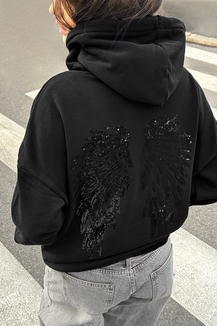 AuraWings™ Sequin Back Hoodie