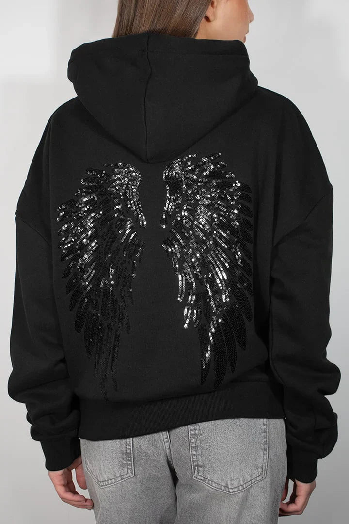 AuraWings™ Sequin Back Hoodie