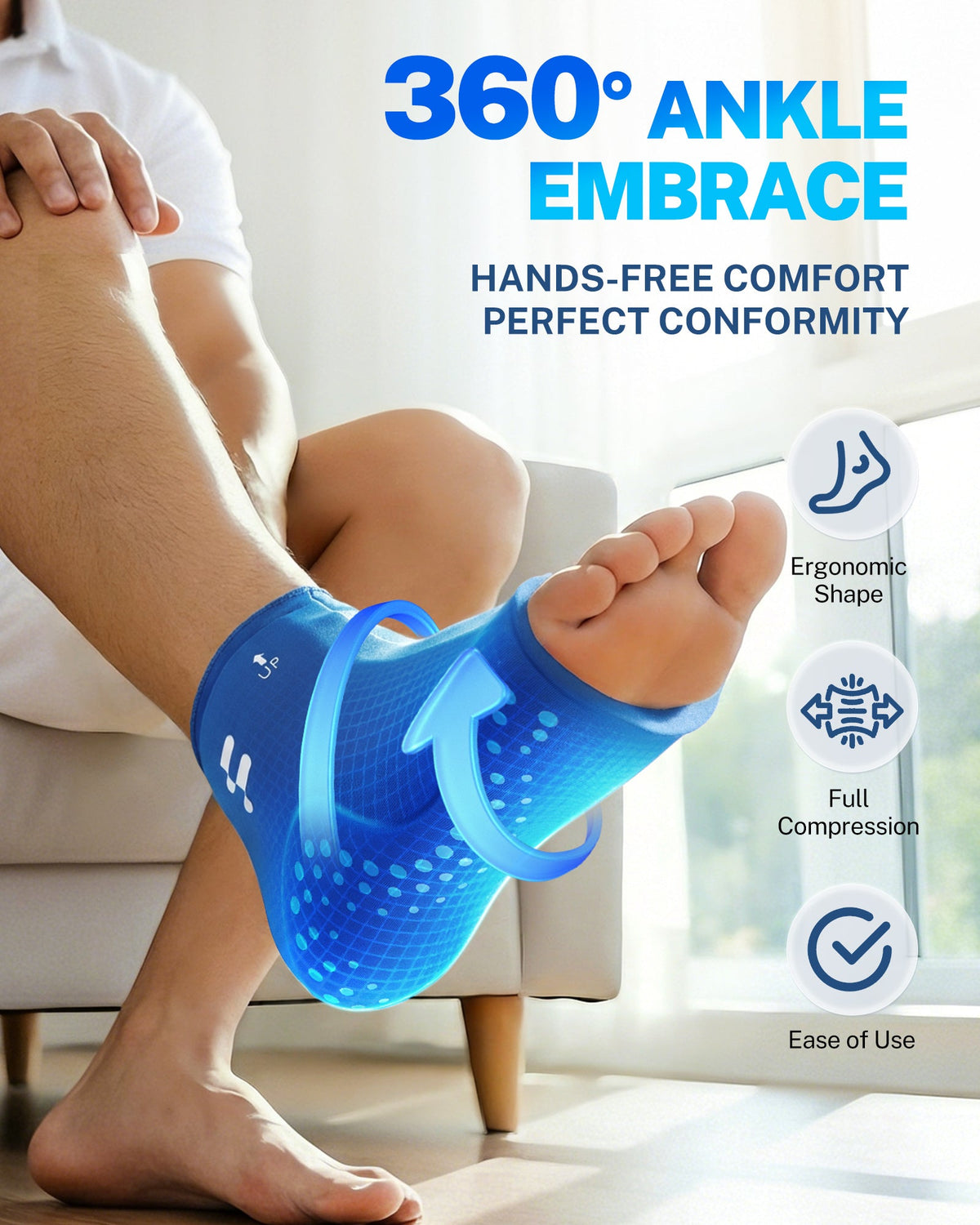 ThermaCore Hot & Cold Ankle Compression Wrap