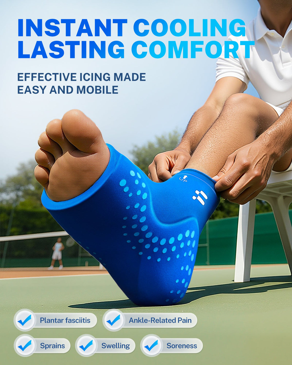 ThermaCore Hot & Cold Ankle Compression Wrap