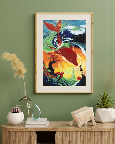 Fish & Begonia Paint By Numbers Kit