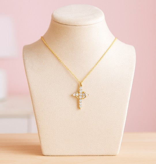 EternaFaith™ Crown Cross Necklace