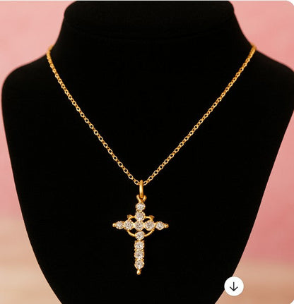 EternaFaith™ Crown Cross Necklace
