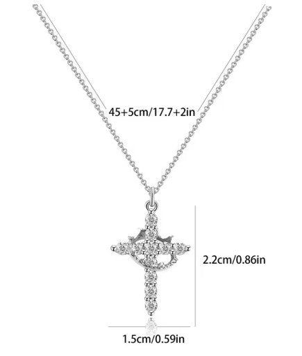 EternaFaith™ Crown Cross Necklace