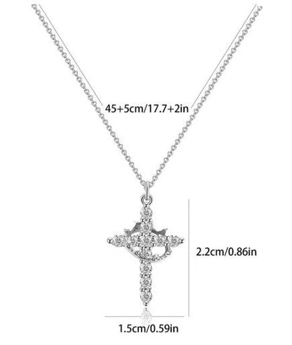 EternaFaith™ Crown Cross Necklace