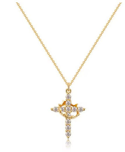 EternaFaith™ Crown Cross Necklace