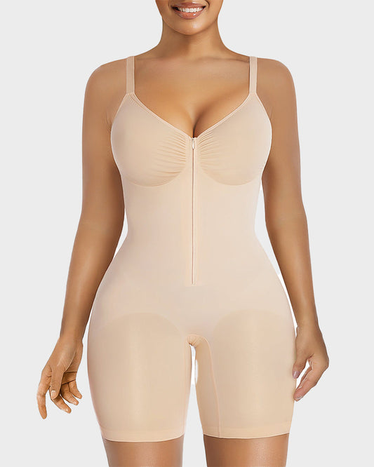 The (VIRAL) Tummy Control Zipper Bodysuit