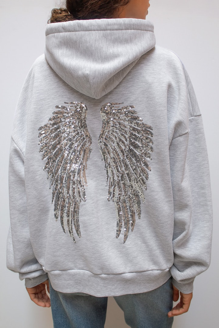AuraWings™ Sequin Back Hoodie
