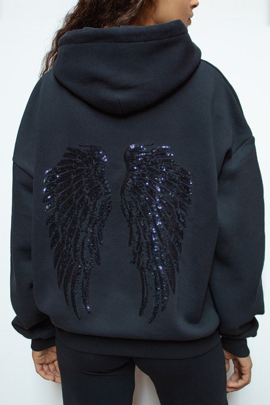 AuraWings™ Sequin Back Hoodie