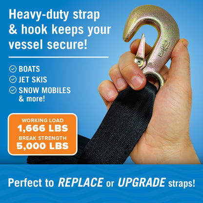 HaulSafe Heavy-Duty Boat Trailer Winch Strap 2" x 20'