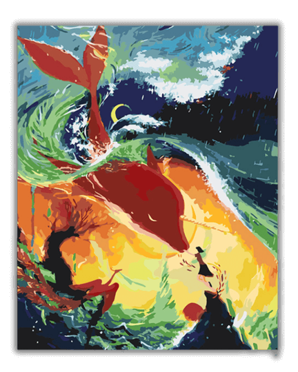 Big Fish and Begonia Painting