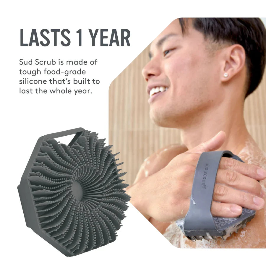 Sud Scrub Antimicrobial Silicone Body Scrubber